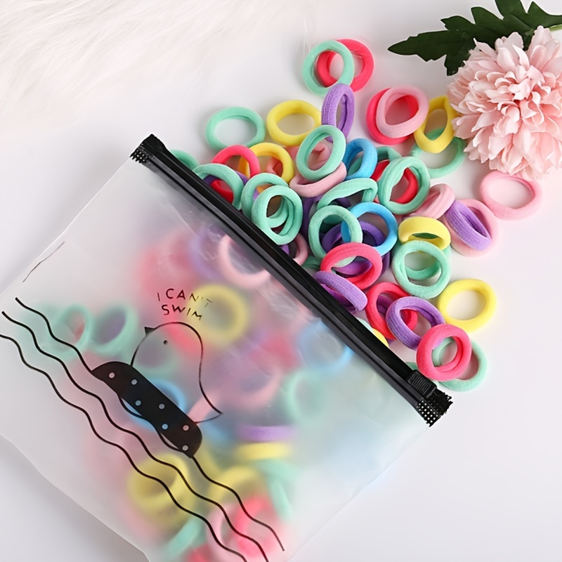 300/400PCS Box Girl Cartoon Small Nylon Elastic Hair Bands For