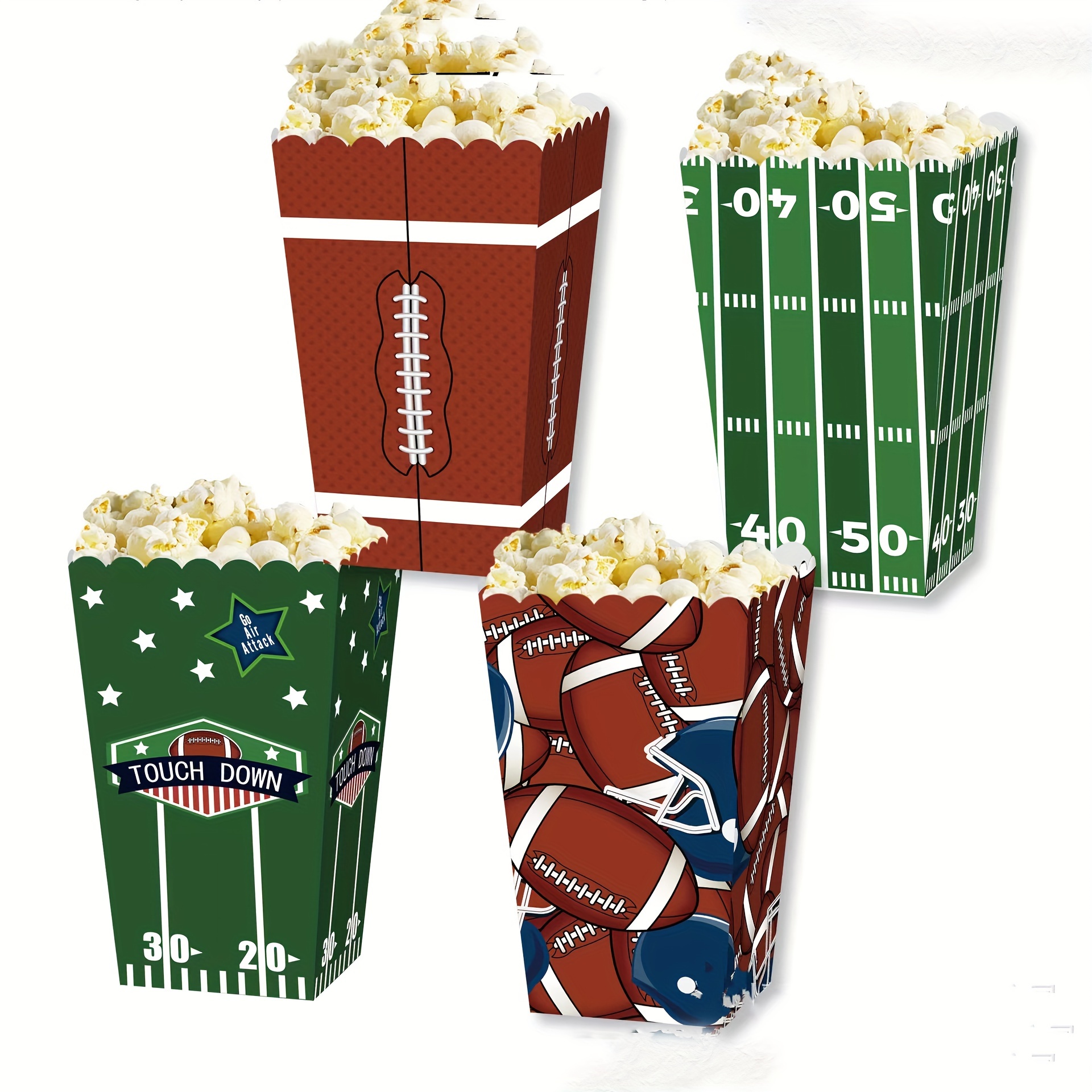 Foldable Popcorn Box Cinema Food Container Holder Pop Corn Party Treat  Cardboard