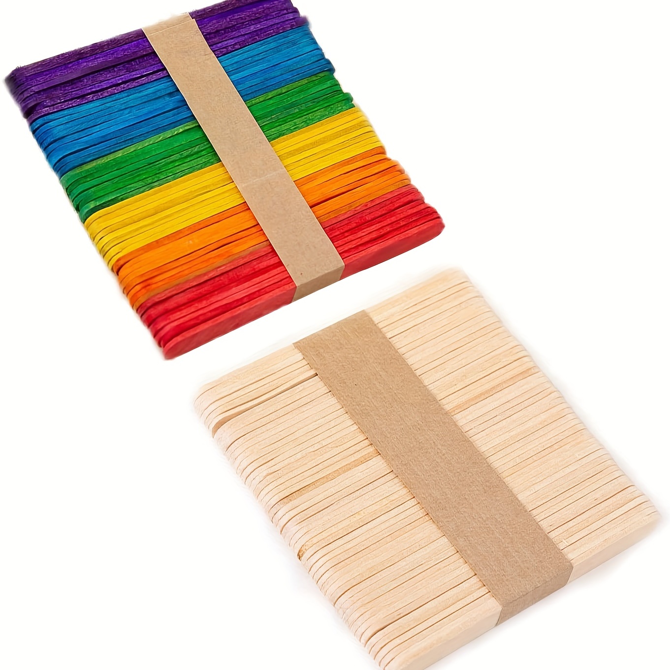 50pcs Large White Popsicle Sticks, DIY Materials