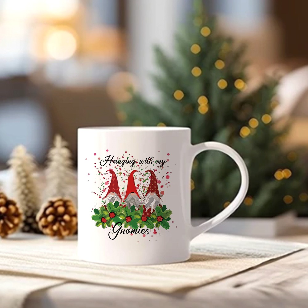 Gnomes love christmas - Christmas Tumbler 20 oz Travel Holiday Coffee Mug  Gnome Skinny Tumblers with Lid