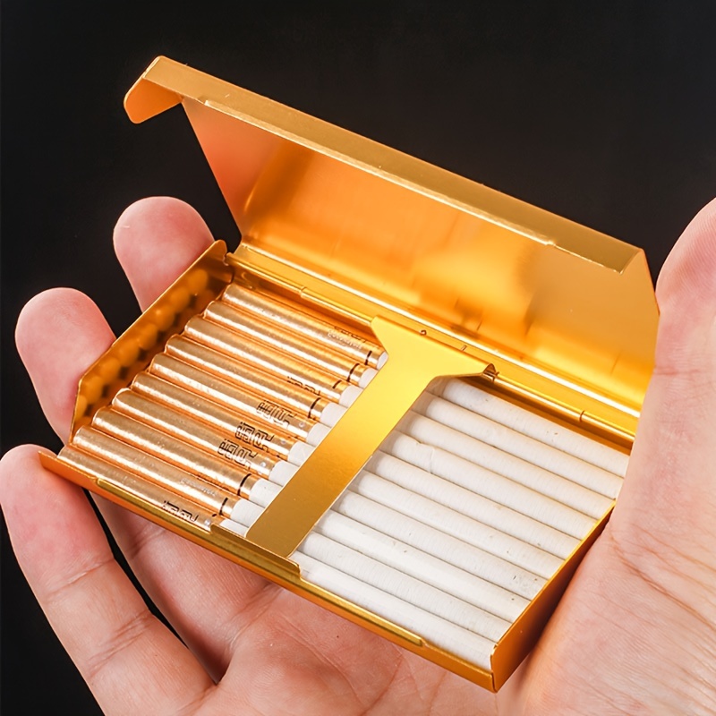 Cajas de cigarrillos para mujer, caja de almacenamiento de diamantes con  apertura automática de 110mm, caja de pitillera estuche cigarrillo para  mujer - AliExpress