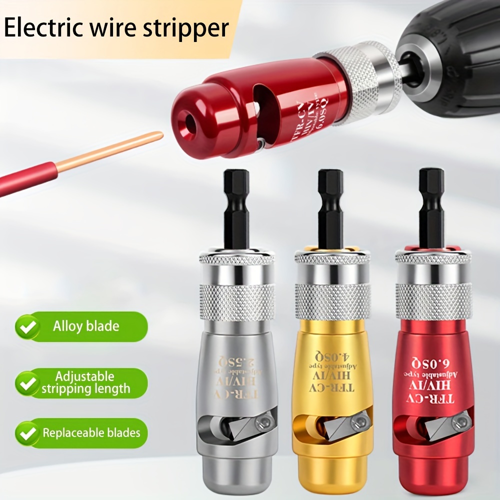 Wire Twisting Tools Hex 1/4 Batch Head Connector and Cable Striper Wire  Stripper and Twister, Wire Terminals Power Tools for Stripping and Twisting  Wire Cable 