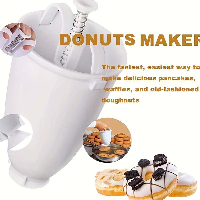 Mini Donut Maker Nonstick Easy to Clean Makes 8 Doughnuts Lightweight Kid