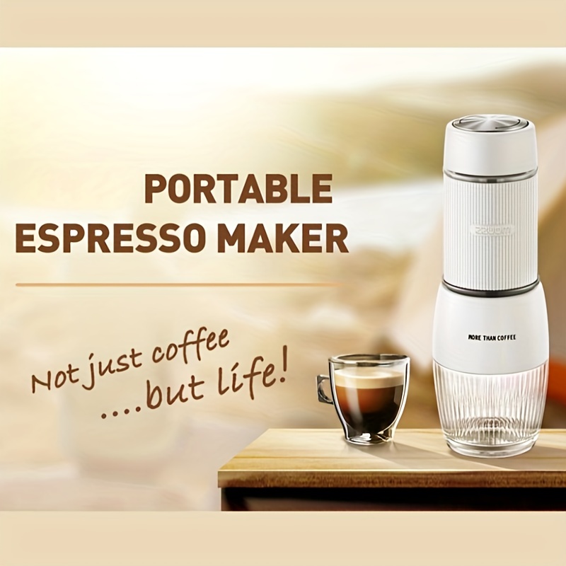 2 In1 Portable Wireless Coffee Machine American Concentrated Automatic  Travel Rechargeable Handheld Small Capsule Espresso Maker