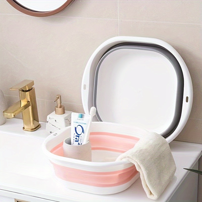 Portable Basins Household Thickened Washbasin Fruit Basin Laundry Basin  Plastic Basin Daily Necessities Bathroom Accessories