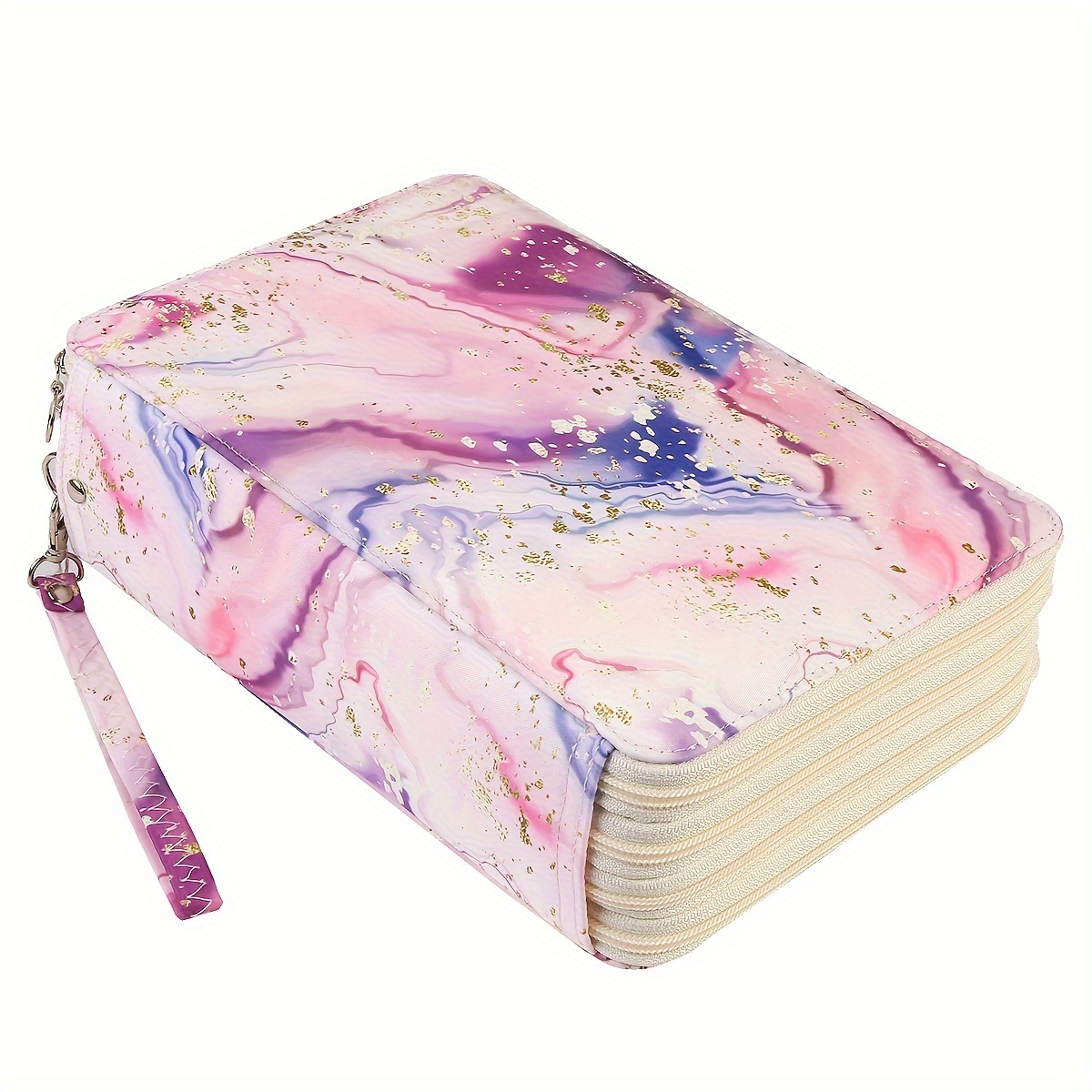 1pc Flowers Printed Storage Pencil Case, Holds 300 Pencils Or 200