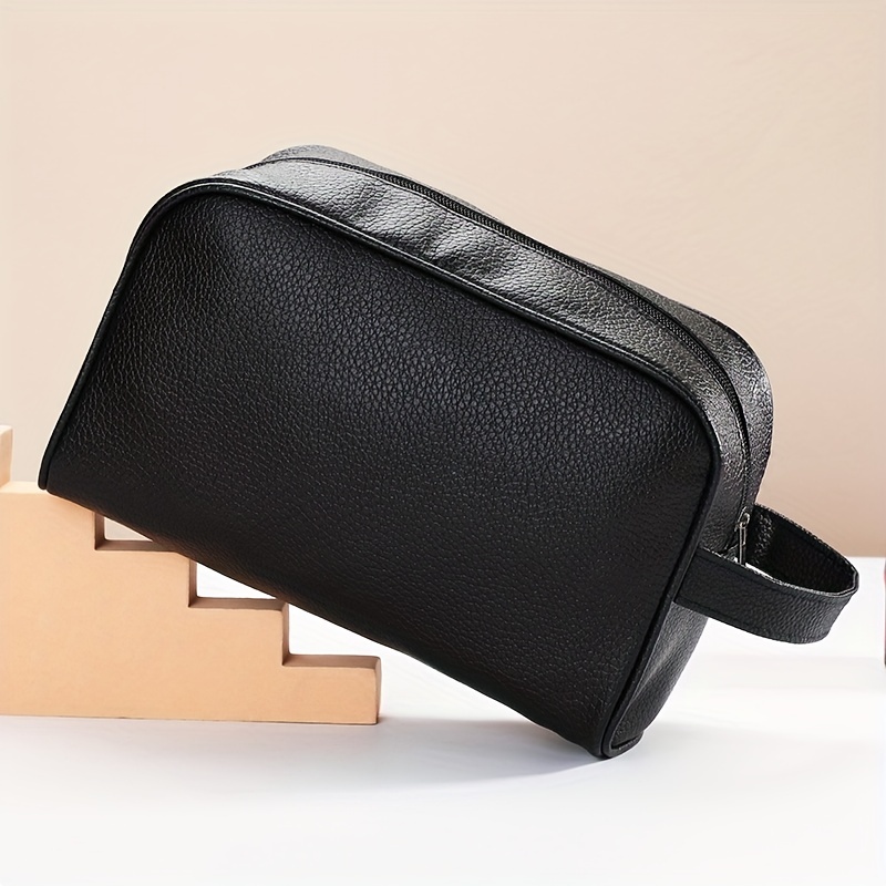 1pc Clutch Bag Leather Wash Bag Toiletry Bag For Business Trip Handbag  Travel Storage Bag Cosmetic Bag, …