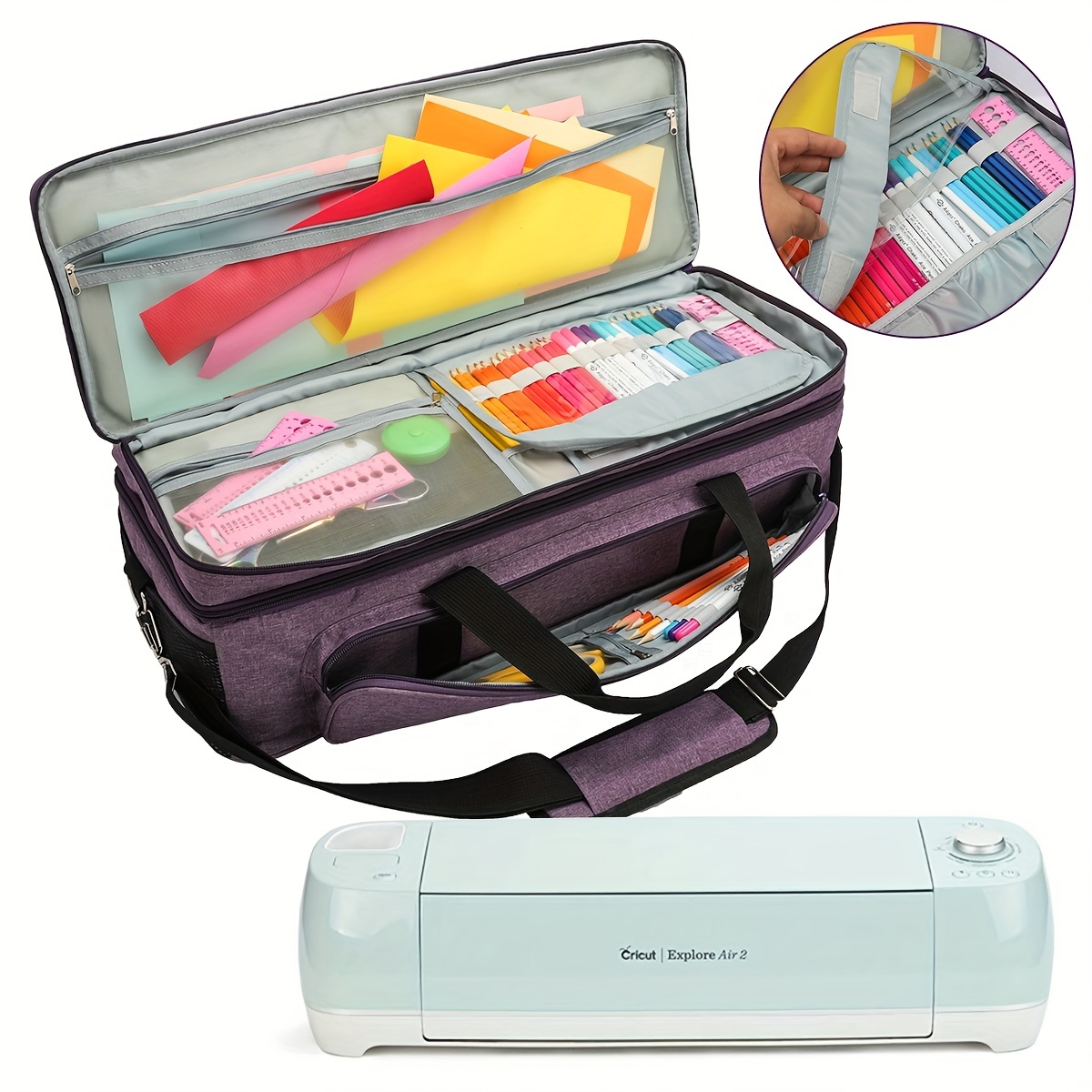 Craft Tote Bag Travel Carrying Case Compatible Cricut Machine Explore Air  /Air 2