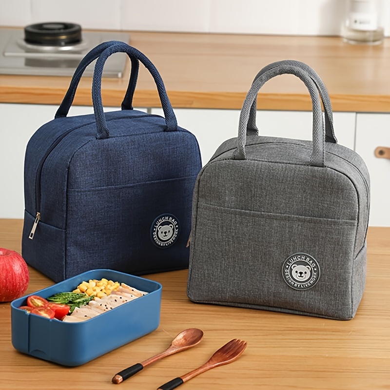 Insulated Bento Bag Wide Opening Canvas Drawstring Lunch Box Storage Bag  School Handbag Picnic Camping Kitchen Accessories - AliExpress