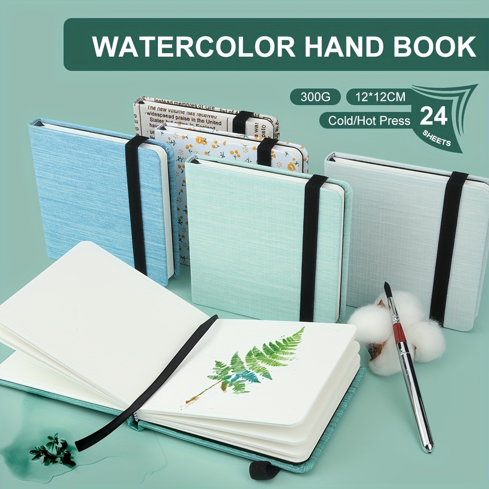 6 Pcs Watercolor Paper Sketchbook 3.5 x 5.5 in 24 Sheets Mini Watercolor  Journal Pocket Watercolor Notebook 140 LB Cold Press Watercolor Painting  Book