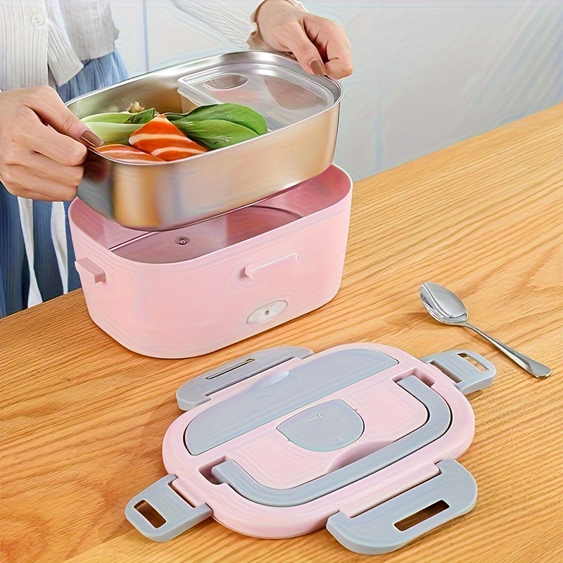 Fiambrera eléctrica calentador de alimentos – Calentador de almuerzo  portátil de 1.8 litros, lonchera térmica a prueba de fugas mejorada para el
