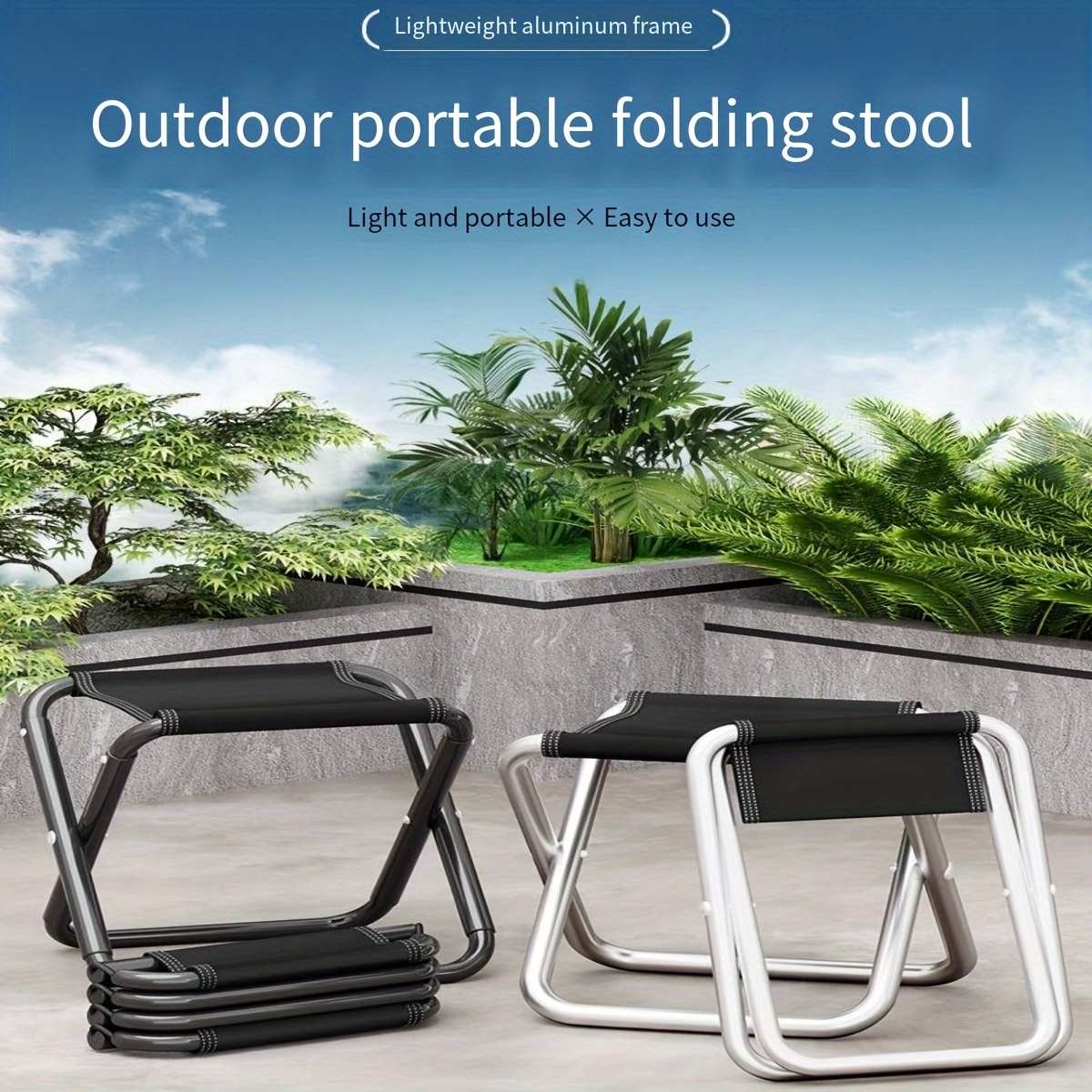 Folding Outdoor Stool - Temu