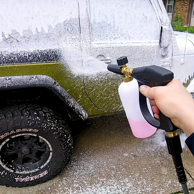Transparent Snow Foam Cannon Pressure Washer, Aluminum Lance With 33.81oz  Bottle, Car Wash Foam Lance With 1/4 Quick Plug