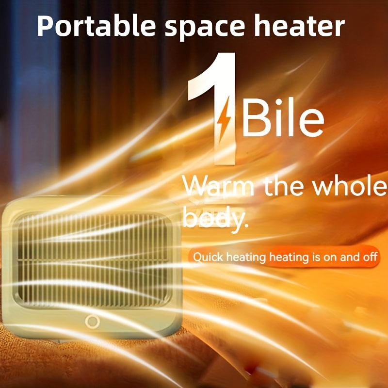 1Pc Portable Kinetic Mini Heater,Auto Rotating Solar Double Ring  Heater,Electric heating,Mini Portable Kinetic Heater for Ehicles, Living  Rooms, Bathrooms