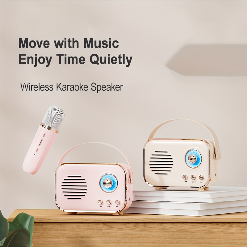 Comprar Con micrófono Altavoz Bluetooth portátil Altavoz inalámbrico  Karaoke Bluetooth Hogar