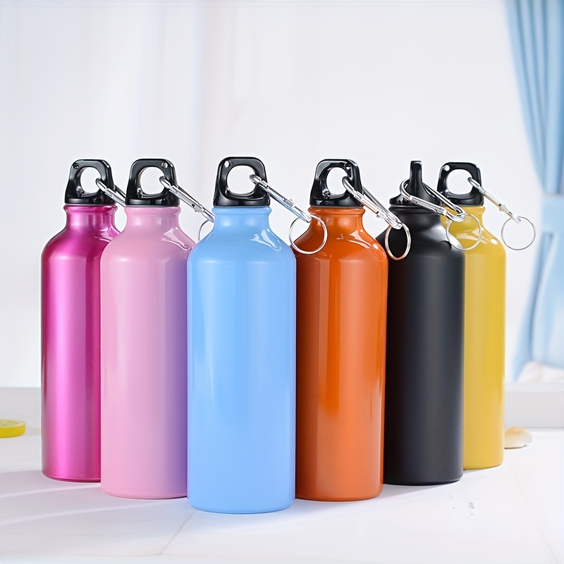 White Blank Sublimation Water Bottle with Carabiner Aluminum Leakproof  Kettle 