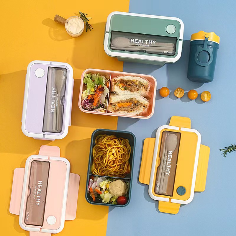 Electric Lunch Box Portable Electric Heating Lunch Box Food Warmer Storage  Container 1.5L, 55W Includes Large Fork, Spoon & Insulated Bag 