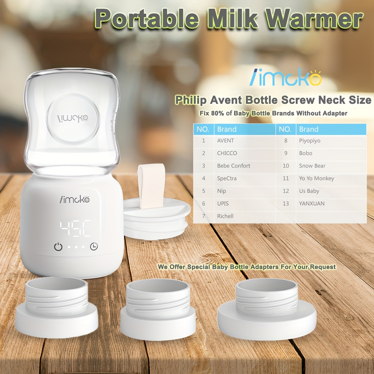 Calentador de agua portátil recargable para fórmula, leche, control preciso  de temperatura, calentador de agua instantáneo portátil de 300 ml para  viajes