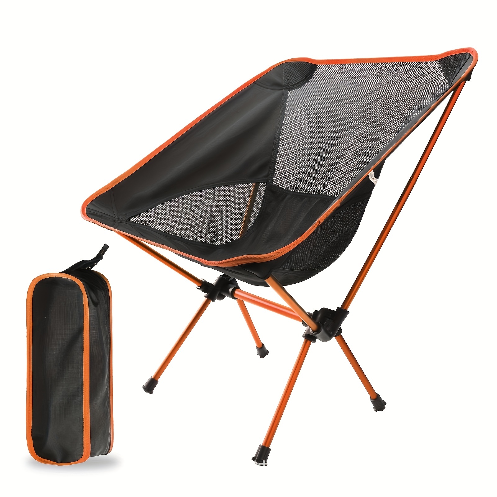 Basics Silla de camping plegable portátil con bolsa de transporte
