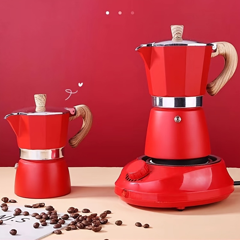 Cafeteras Máquina de café de acero inoxidable, cafetera eléctrica Moka,  cafetera eléctrica de 12 tazas, cafetera eléctrica de 1.8 L, cafetera con