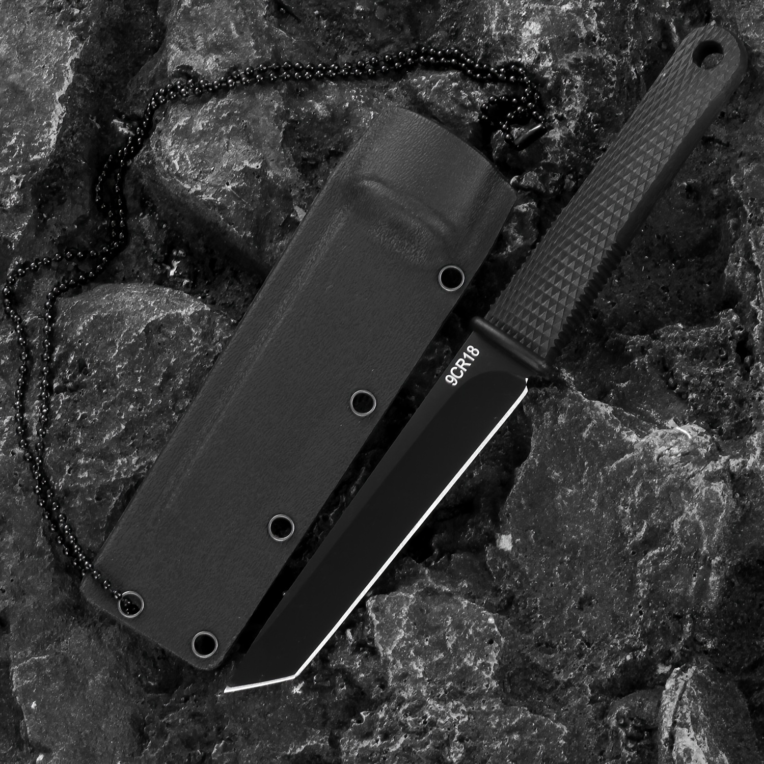  LFHC Cuchillo de cuello pequeño mini de espiga completa EDC  Tanto Cuchillo de hoja fija con funda Kydex y collar - Cuchillos de  bolsillo tácticos geniales para hombres y mujeres 