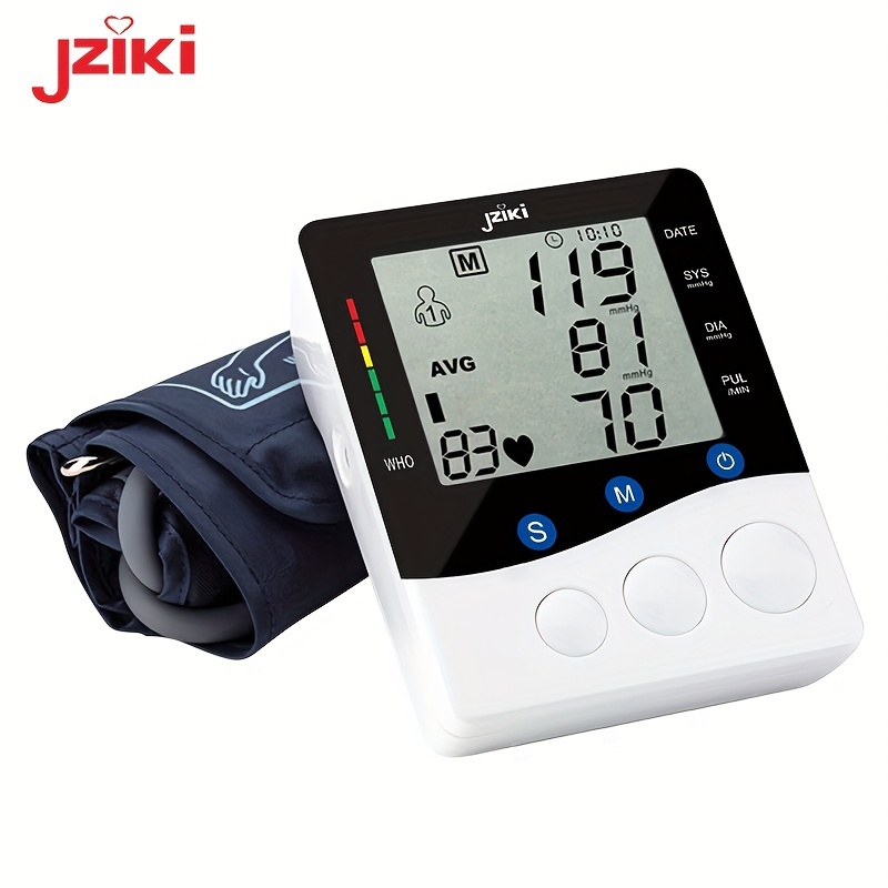 Wrist Blood Pressure Monitors Digital Blood Pressure Machine for Home Use  with Voice LED Backlit Adj