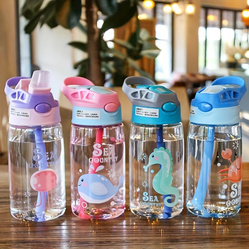 1pc 480ml New Water Bottle Sippy Cup Creative Cartoon Baby Feeding