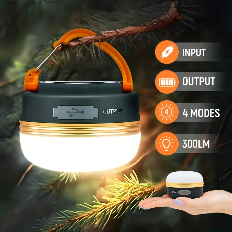 2 Pack Camping Lantern, Outdoor Led Camping Lantern, Rechargeable  Flashlights with 1000LM, 6 Modes, 4000mAh Power Bank, IPX5 Waterproof  Portable