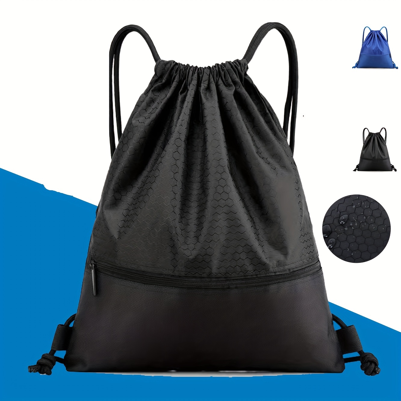 Sac à dos avec cordon de serrage, sac à dos avec poches en filet pour la  salle de sport, le yoga, le sport, le sac d'équipement de sport - Temu  France