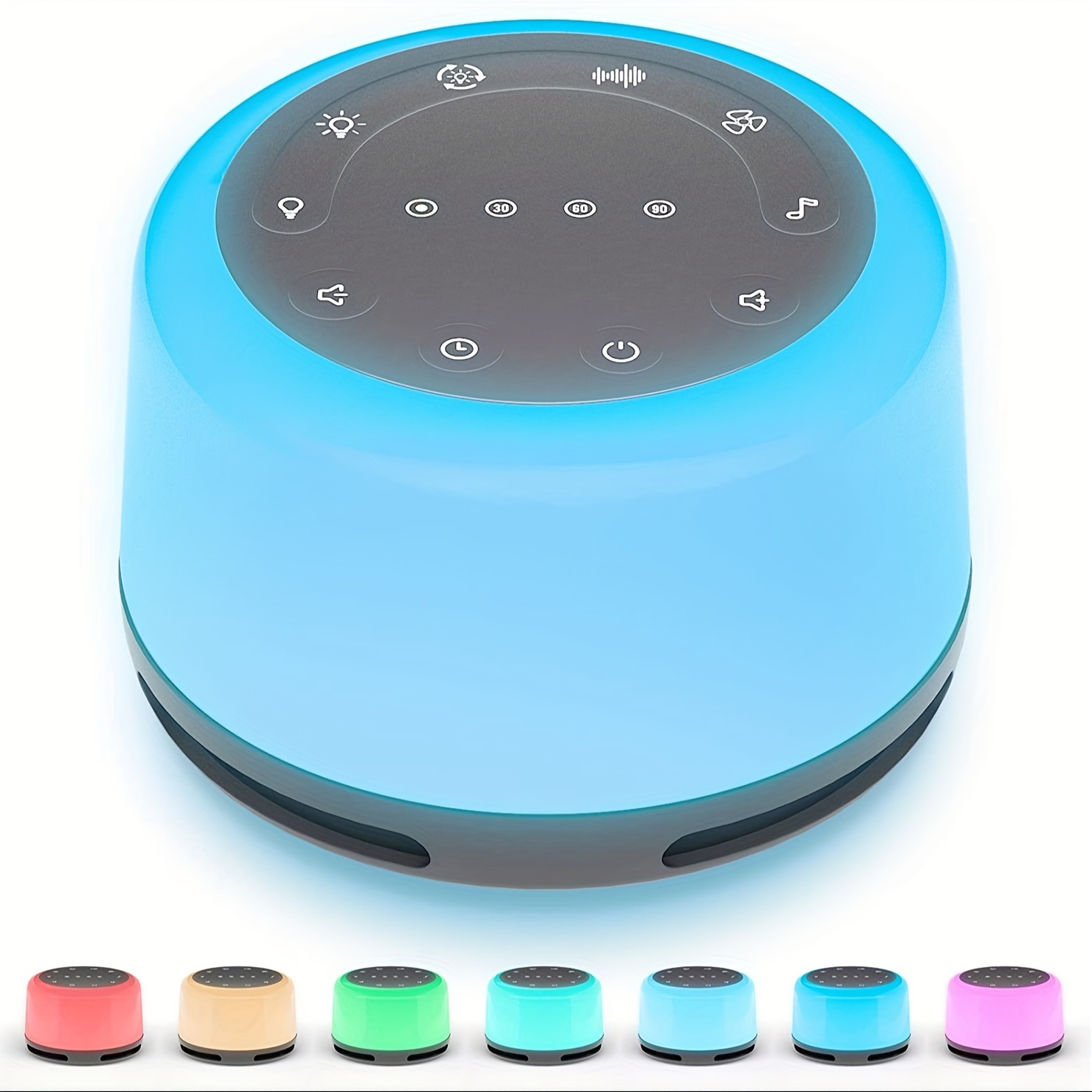 Máquina de sonido, máquina de ruido blanco para dormir, adultos, bebés,  niños, terapia de sonido portátil con 24 sonidos relajantes, temporizador y