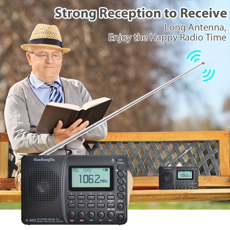 Radio solaire rétro FM AM SW, récepteur Portable, haut-parleur