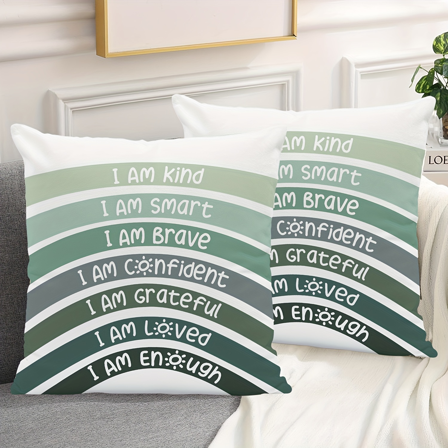 Inspirational Bible Quotes Throw Pillows 18x18 Set 