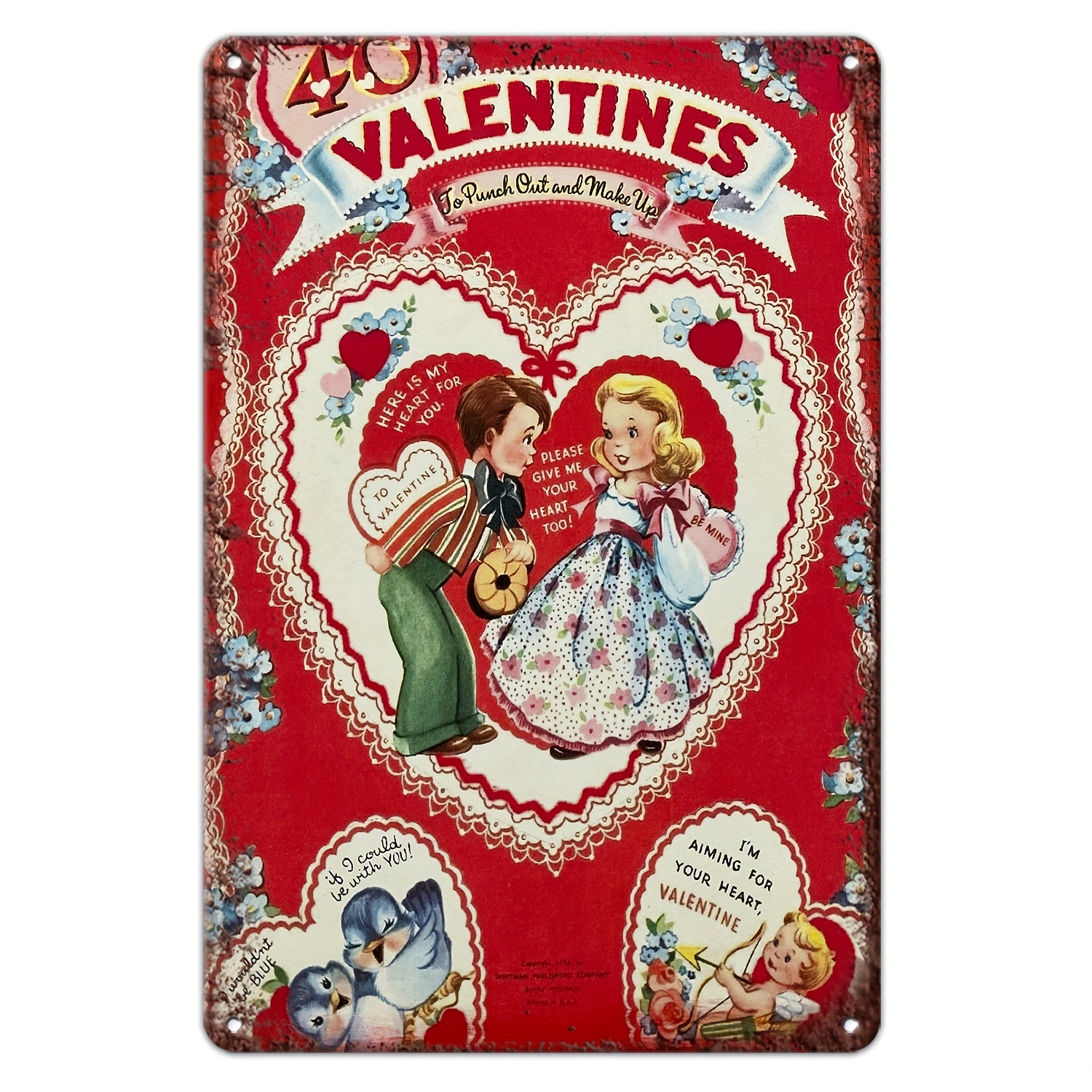 Canvas Poster Vintage Valentines Day Sign Valentine's Day - Temu