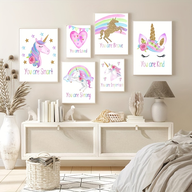Large Unicorn Wall Decals with Unicorn Dream Catcher Wall Art Decor for  Kids Girls Wall Stickers Decor Art for Girl Bedroom Baby Nursery Teens  Party