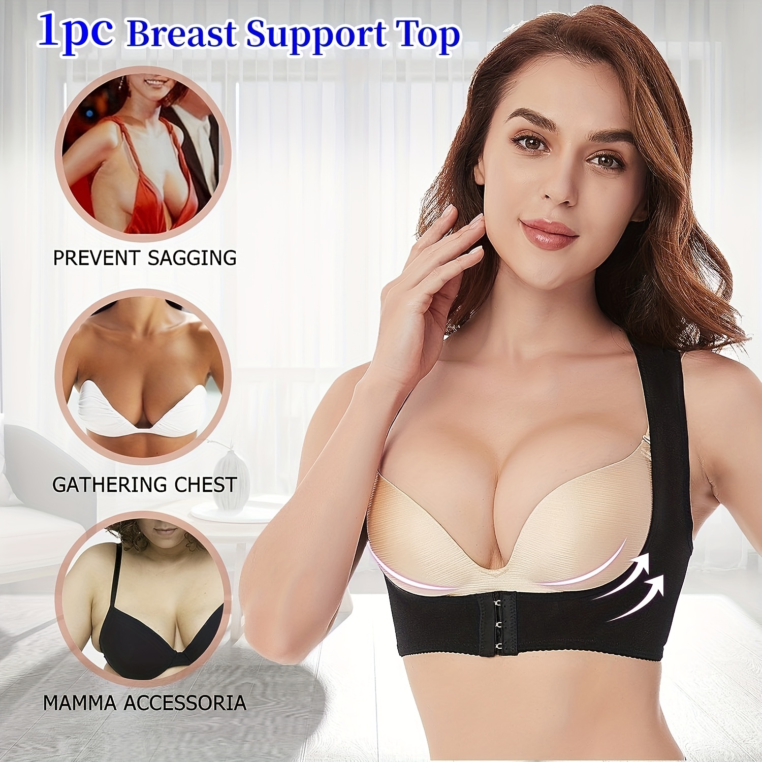 Adjustment Corrective Push Breast Support Underwear Top Anti - Temu