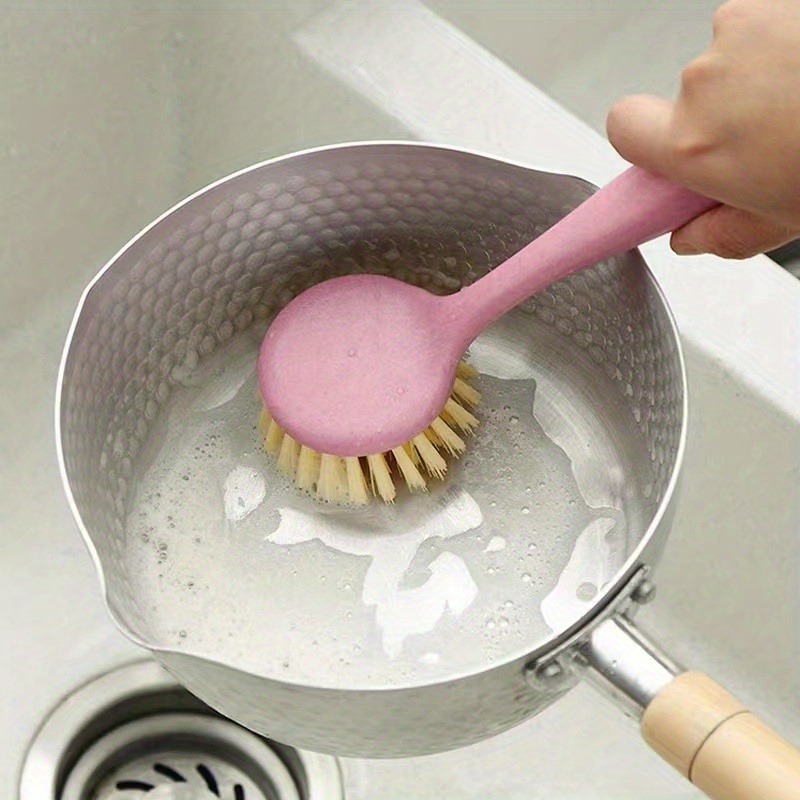 Bamboo Pot Brush Long Handle Wok Cleaning Brush Dish Brush Kitchen Tool for  Home Restaurant - AliExpress