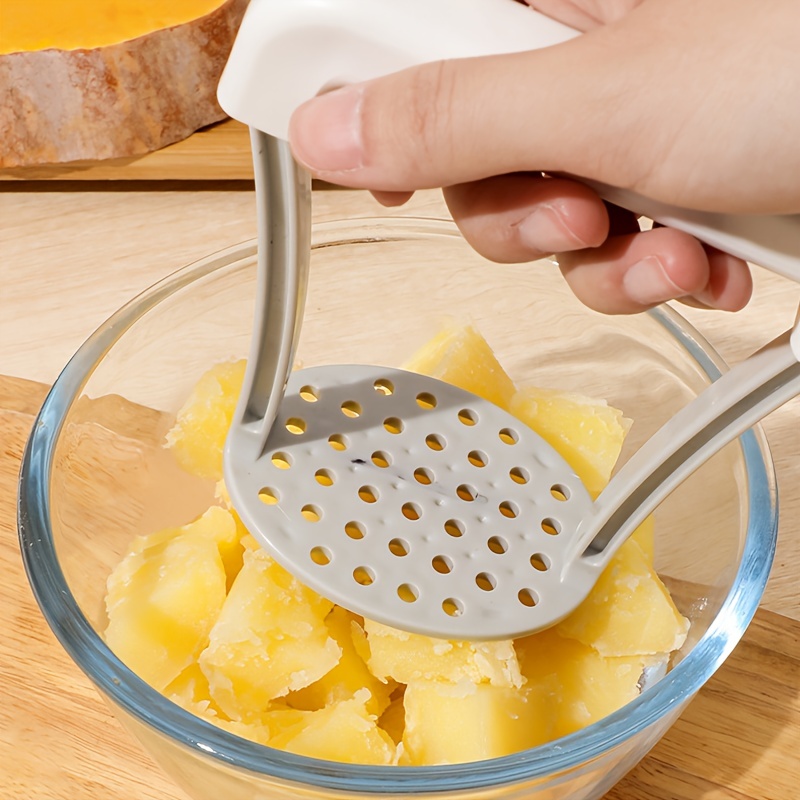 Stainless Steel Potato Masher with Handle,Hand Kitchen Press Tools  Utensil,Fruit Mashers Potato Pressure Device,Bean and Potato 