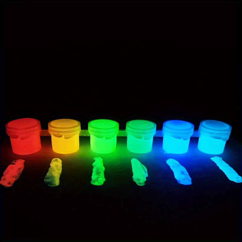 Glow Cubed Glow in The Dark Artist Professional Oil Paint Luminescent Phosphorescent Self-Luminous Paint (Sets, Glow Set of 10)
