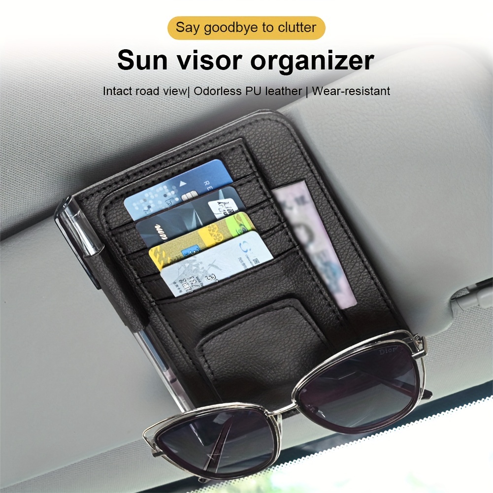 Organizador para visera solar de coche, accesorios para interior de coche,  organizador de bolsillo, bolsa de almacenamiento para coche, camioneta