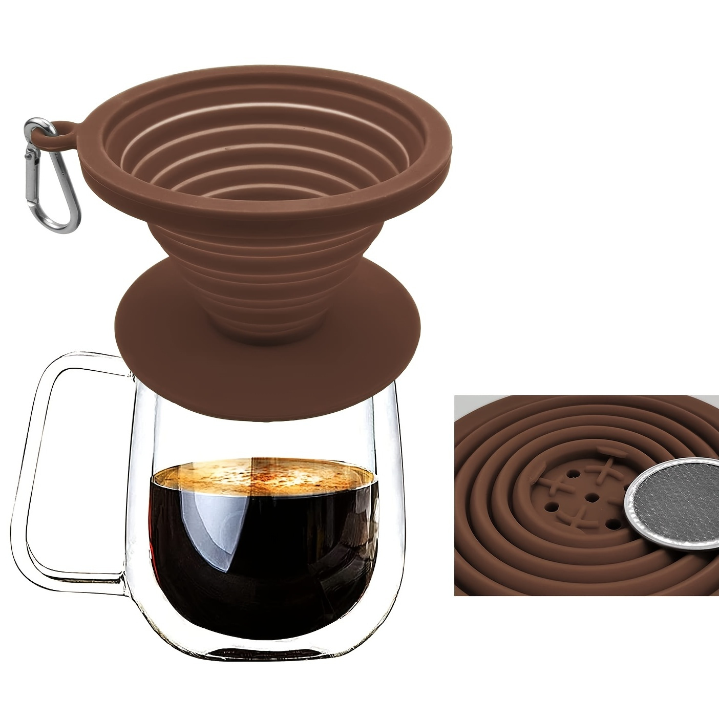 Filterless Paper Stainless Steel Coffee Filter Mesh, Portable Foldable  Coffee Tea Leaf Filter Coffee Filters Coffee Maker - Temu