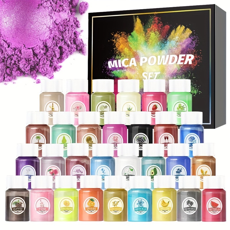 60colors Pigments Brilliant Mica Powder Kit Epoxy Resin - Temu