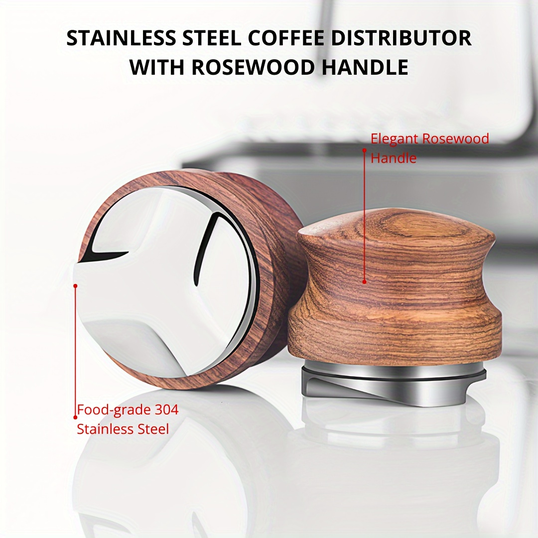 Portable Espresso Coffee Stirrer WDT Tool,Nature Wood Handle Needle Type  Distributor,Espresso Coffee Stirrer Espresso Distribution Tool(Rosewood)