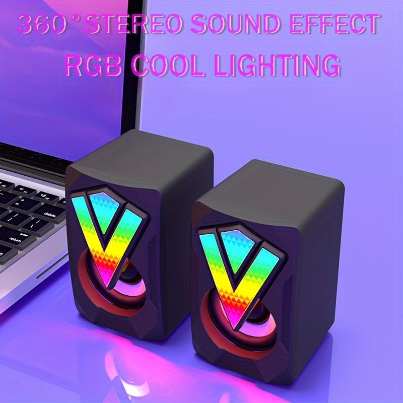 Coomaer Hifi Aux 2 0 Estéreo Envolvente Música Rgb Altavoces - Temu Chile