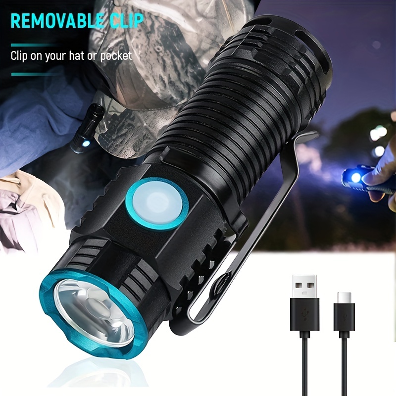 Foco LED CREE recargable, linterna de camping multifunción, linterna  grande, banco de energía, luz de búsqueda impermeable para emergencia de