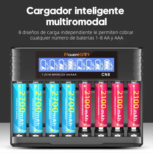 Baterias Recargables Aaa Con Cargador - Temu Mexico