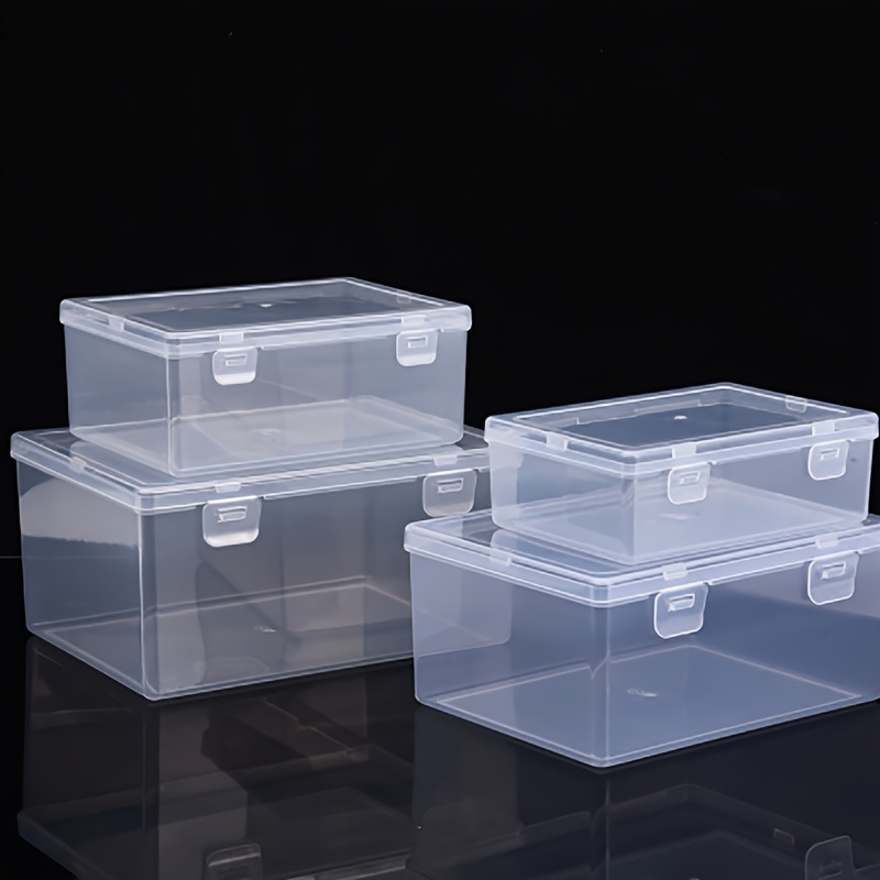 5 4 3pcs Clear Waterproof Storage Bins With White Lid Stackable Storage  Boxes For Make Up Items Medicine Clothes Blankets Dustproof Organizer For  Closet Bathroom Bedroom Home Dorm