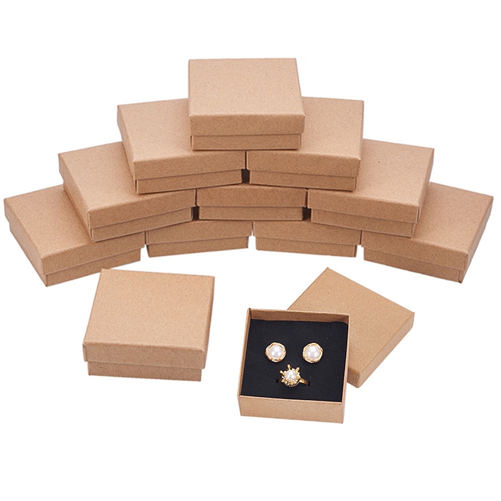 50 Mini Cardboard Boxes Leather Paper Gift Box For Jewelry - Temu