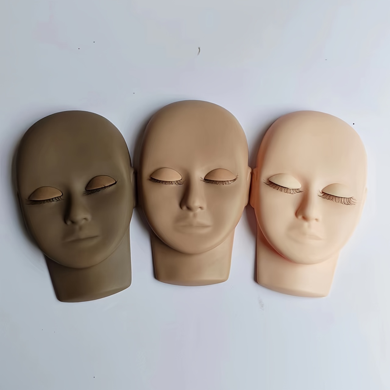 Kits de maquillaje 1pc cabeza de maniquí con 4 pares de párpados extensión  de pestañas práctica maniquí cabeza maniquí maniquí