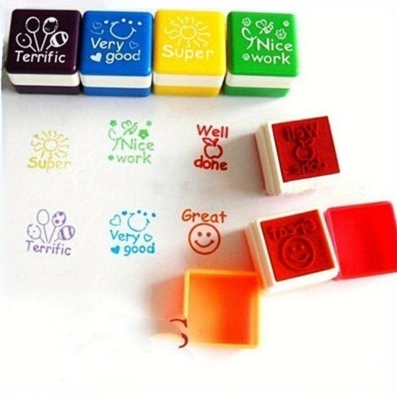8 sellos para profesores para el aula, sellos autoentintados para  profesores, divertidos sellos personalizados para profesores para  calificación
