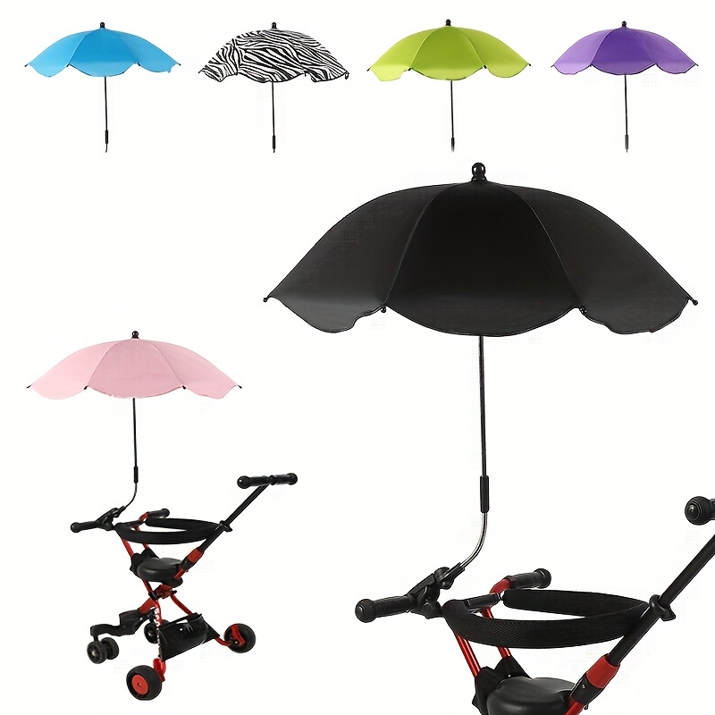 Parasol pour Poussette avec Pince Parapluie avec Clip Réglable sur UV  Protection Parapluie pour les Utilisateurs de Fauteuil Roulant Chaise pour  les Enfants 
